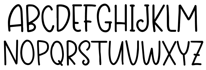 Hanging Christmas Font UPPERCASE
