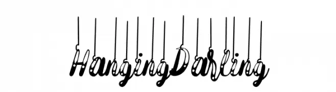 Hanging Darling  les polices de caractères gratuit tlcharger