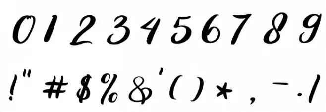 Hanging Darling フォント その他の文字