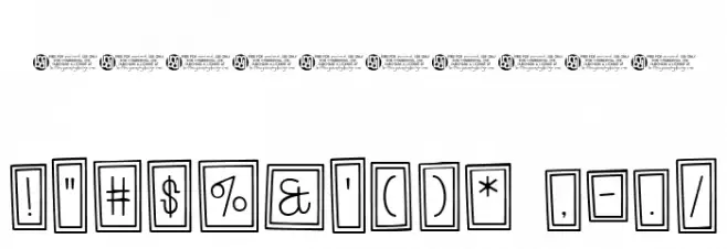 Hanging Frames Two Font OTHER CHARS