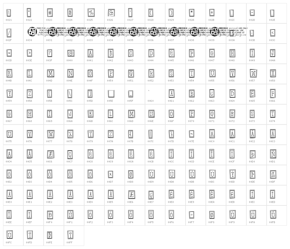 Hanging Frames Two Character Map