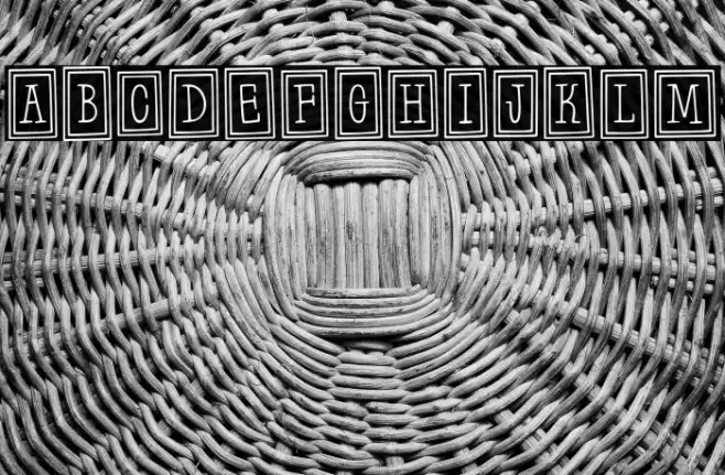 Hanging Frames Two Font examples