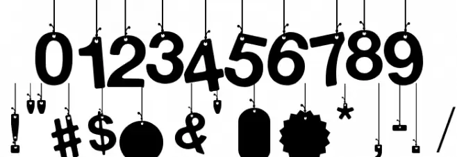 Hanging Letters Font OTHER CHARS