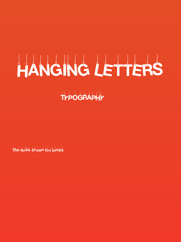 Hanging Letters Poster