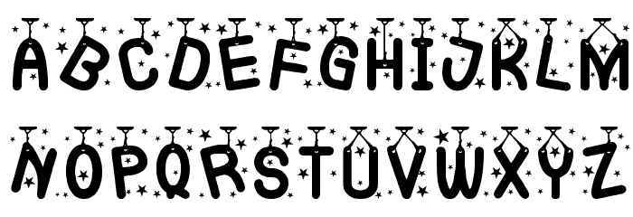 Hanging Party Font LOWERCASE