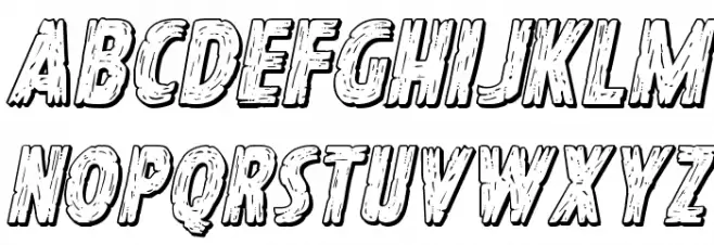 Hanging Tree 3D Italic Polices MAJUSCULES
