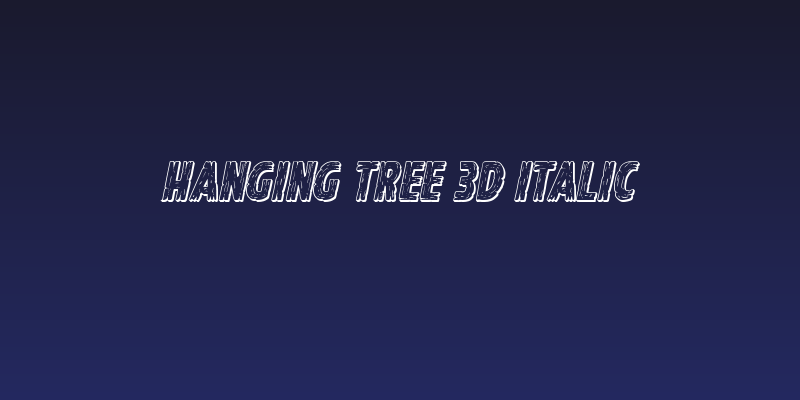 Hanging Tree 3D Italic Social Header