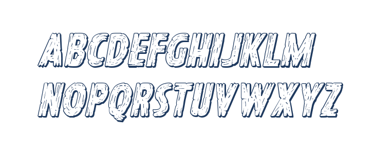 Hanging Tree 3D Italic Lowercase