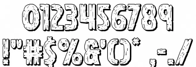 Hanging Tree 3D Font OTHER CHARS