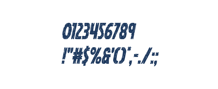 Hanging Tree Condensed Italic Other Characters