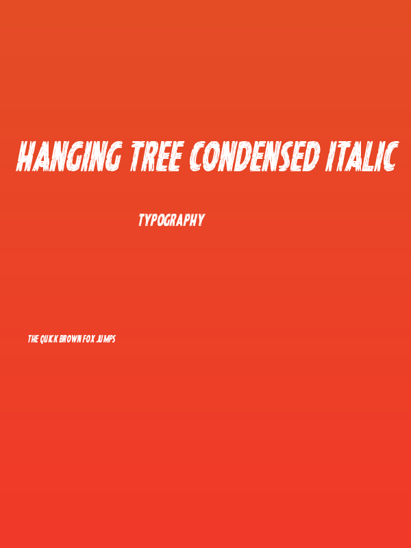 Hanging Tree Condensed Italic Poster