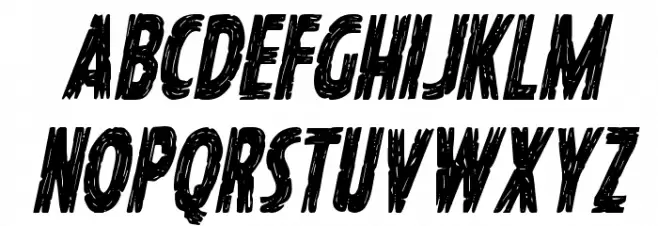 Hanging Tree Condensed Italic Fonte MINÚSCULAS
