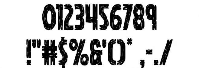 Hanging Tree Condensed Font OTHER CHARS