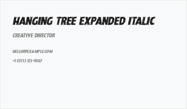 Hanging Tree Expanded Italic Business Card