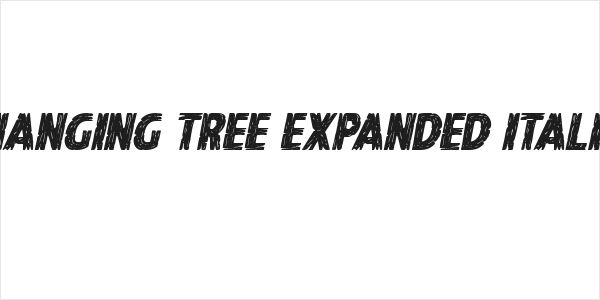 Hanging Tree Expanded Italic Logo