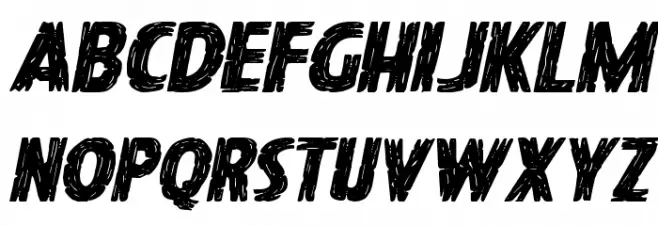 Hanging Tree Expanded Italic फ़ॉन्ट लोअरकेस