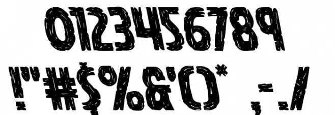 Hanging Tree Leftalic Font OTHER CHARS