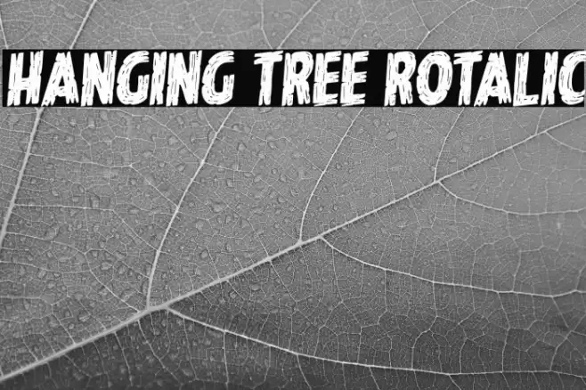 Hanging Tree Rotalic Font examples