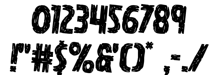 Hanging Tree Rotated 2 Font OTHER CHARS