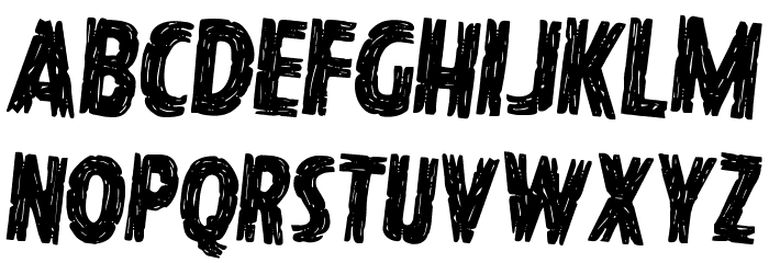 Hanging Tree Rotated 2 Font LOWERCASE