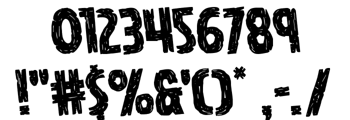 Hanging Tree Rotated Font OTHER CHARS
