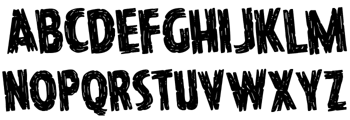 Hanging Tree Rotated Font LOWERCASE