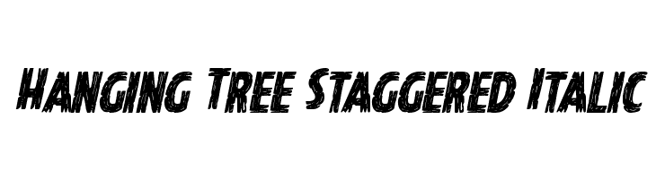 Hanging Tree Staggered Italic  font caratteri gratis