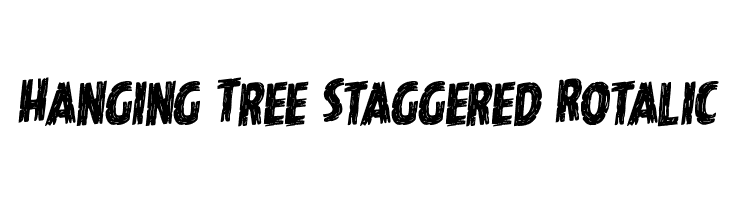 Hanging Tree Staggered Rotalic  Free Fonts Download