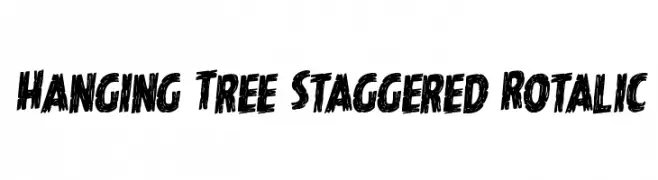 Hanging Tree Staggered Rotalic  नि: शुल्क फ़ॉन्ट्स डाउनलोड