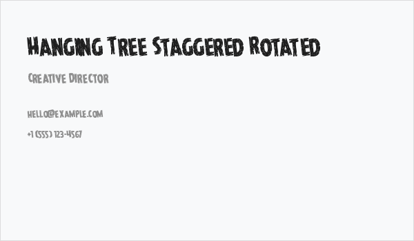 Hanging Tree Staggered Rotated Business Card