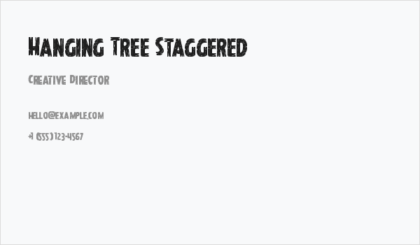 Hanging Tree Staggered Business Card