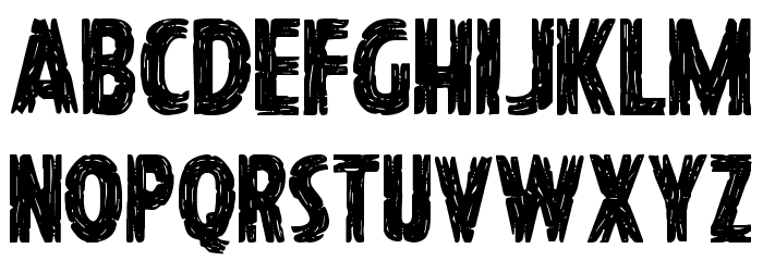 Hanging Tree Staggered Font LOWERCASE