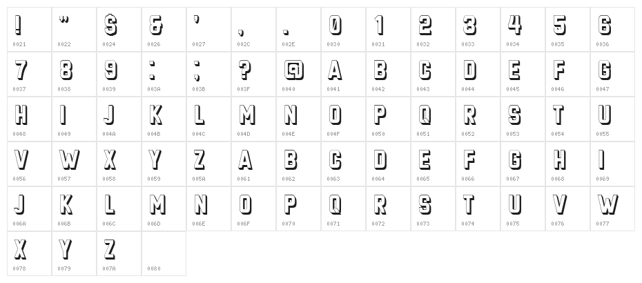 Hangout 3D Regular Character Map