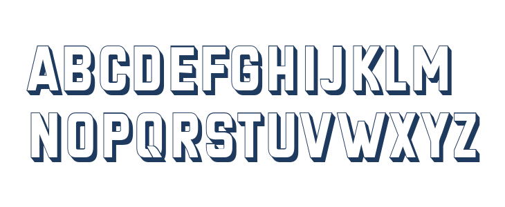 Hangout 3D Regular Lowercase