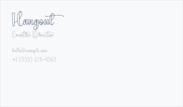 Hangout Business Card