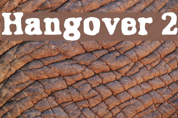 Hangover 2 Font examples