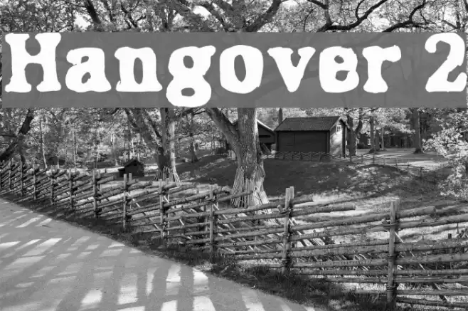 Hangover 2 Font examples