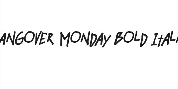 Hangover Monday Bold Italic Logo