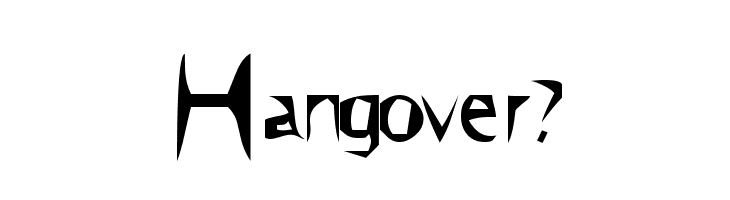Hangover?  Free Fonts Download
