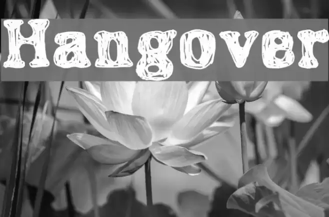 Hangover Font examples