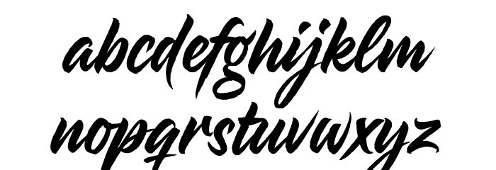HangoverBrush Font LOWERCASE