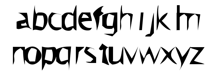 Hangover? Font LOWERCASE