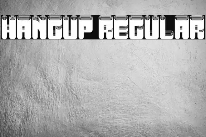 Hangup Regular Font examples