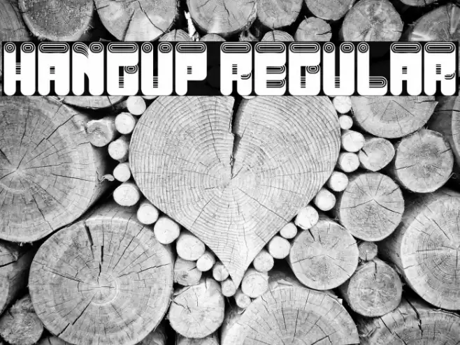 Hangup Regular Font examples