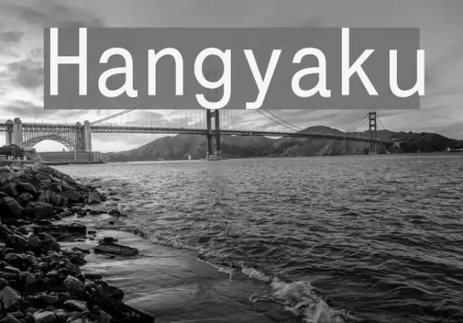 Hangyaku Font examples