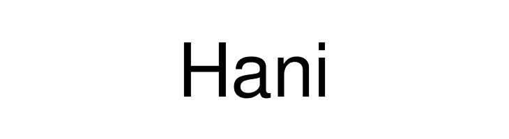 Hani  免费字体下载