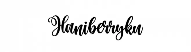 Haniberryku  Frei Schriftart Herunterladen