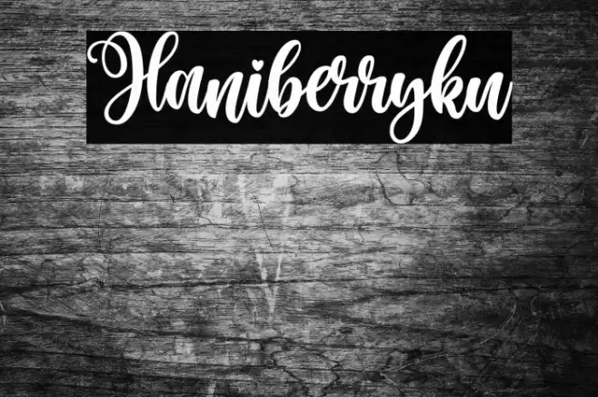 Haniberryku Font examples