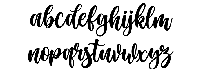 Haniberryku Font LOWERCASE