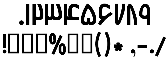 Hanif Bold Font OTHER CHARS